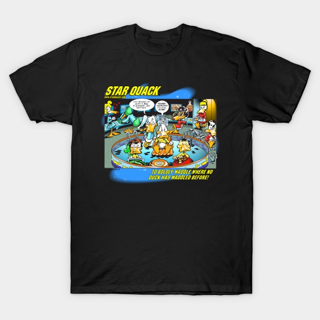 Star Quack Bridge Crew T-Shirt by Big Hit Comics